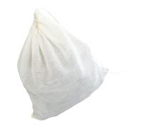 KICHOUSE Sacchetto Riutilizzabile per Frutta Extra Large con Coulisse Rete Filtrante per Cucina e Ristoranti Design per Filtrare e Conservare Frutta Bianco