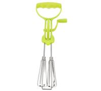 KICHOUSE Sbattitore Manuale per Uova in Acciaio Inossidabile Design Ergonomico e Struttura Robusta, Frusta a Mano Verde per Uso Domestico in Cucina