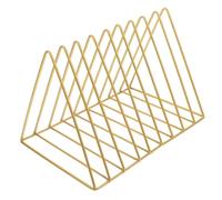 KICHOUSE Scaffale Per Libreria Organizzatore Scaffali Piccolo Librerie Cremagliera Nero Triangolo Desktop Portariviste Da Tavolo Fine Libro Delicato Golden Ferro Battuto