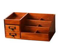 KICHOUSE Scatola Di Archiviazione a Sei Confezioni Unità Di Stoccaggio Organizzatori e Contenitori Per Armadietti Il Organizzatore Di Archiviazione Cubo Di Legno Light Brown