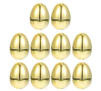 KICHOUSE Scatola di Uova di Pasqua Vuote in Plastica Oro 10 Pezzi, Decorazioni Leggere e Creative per Confezioni Regalo, Porta Confetti per Festa e Decorazioni Casa