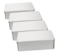 KICHOUSE Scatola Porta Dadi in Metallo 4 Pezzi Con Coperchio Semplice, Custodia Resistente Per Dadi e Piccoli Oggetti, Contenitore Portatile Adatto Per Giochi Da Tavolo e Accessori Da Gioco