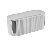 KICHOUSE Scatola Portacavi per Casa in Pp Bianco Design Semplice, Organizer per Cavi e Presa Elettrica, per Ufficio e Camera da Letto, Raccolta Cavi e Comodità di Ricarica