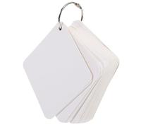 KICHOUSE Schede Didattiche Perforate Vuote 8x8 Cm con Anelli Metallici, Set da 200 Pezzi per Studenti e Ufficio, Flashcard per Studiare e Blocco Note Portatile per Viaggi e Appunti