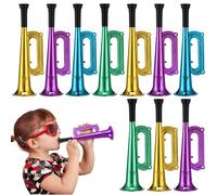 KICHOUSE Set 10 Trombe Giocattolo in Plastica Colorata Per Bambini, Corni Rumorosi Portatili Per Festa, Eventi Sportivi e Tifo, Accessori Per Giochi e Celebrazioni