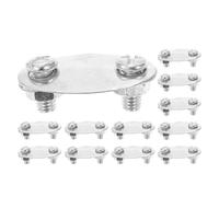 KICHOUSE Set 12 Pezzi Morsetti di Fissaggio Parafango Bicicletta in Metallo con Viti e Dadi, Staffa Supporto Gambe Parafango per Bici da Città e Mountain Bike, Accessori Ciclismo