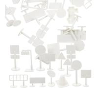 KICHOUSE Set 2 Giochi di Modelli di Segnali Stradali Mini per 36 Pezzi Colorati Materiali Sicuri e Resistenti Educativi per la Conoscenza del Traffico e Gioco Interattivo