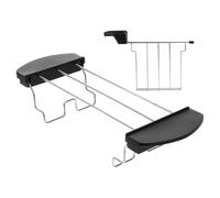KICHOUSE Set 2 Pezzi Griglia Scalda Panini in Acciaio Inox e Plastica Nera Supporto Portapane per Tostapane Accessori Cucina per Cottura Toast e Sandwich