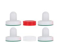 KICHOUSE Set 2 Spingitori Air Hockey e Dischi di Ricambio 51Mm e 60Mm in Plastica Bianca e Rossa per Tavolo Air Hockey Accessori per Giochi Arcade e Sale Giochi