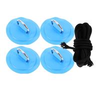 KICHOUSE Set 4 Toppe in PVC Anello a d in Acciaio Inossidabile per Kayak e Paddle Board Gonfiabili Fibbia Elastica da 8 CM per Ancoraggio e Attrezzatura da Ponte Accessori Leggeri per