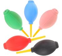 KICHOUSE Set 5 Pezzi Soffiatore Aria per Colla Ciglia Finte in Gomma Resistente, Asciugatore Adesivo Compatto e Leggero per Estensioni Ciglia, Pulizia Polvere Fotocamere e Colore Casuale