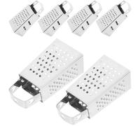 KICHOUSE Set 6 Mini Grattugie per Formaggio in Acciaio Resistente Grattugia Multifunzione a 4 Lati per Verdure e Spezie Manico Robusto Utensile Portatile per Cucina e Ristorante