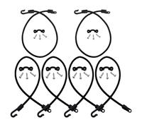 KICHOUSE Set 6 Pezzi Corda Elastica per Kayak 375 CM con Ganci e Viti Kit Fissaggio Regolabile per Canne da Pesca e Accessori Metodo Ancoraggio Ponte Resistente Intemperie per attività