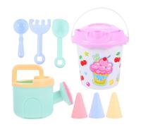 KICHOUSE Set 8 Pezzi Secchiello Da Spiaggia e Paletta Per Bambini, Giocattoli Sandbox Estivi Colorati in Plastica Leggera Per Giochi All’aperto Sulla Sabbia, Divertimento Creativo Per Bambini Al Mare