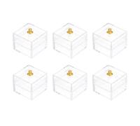 KICHOUSE Set da 10 Mini Scatole Espositive Trasparenti in Plastica per Casa delle Bambole Custodia Decorativa per Caramelle Accessorio per Scenografie Fai da Te