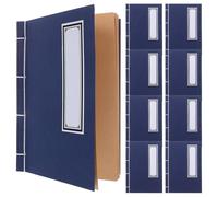 KICHOUSE Set da 10 Quaderni Vintage in Carta Kraft Pagine Vuote Quaderno Diario Piccolo Stile Cinese Blocco Note Resistente per Scuola Ufficio e Calligrafia