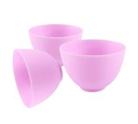KICHOUSE Set da 3 Ciotole in Silicone Viola per Mescolare Maschere Facciali, Resistenti e Confortevoli, per DIY Hairdressing Oil e Cura della Pelle