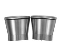 KICHOUSE Set di 2 Coperchi in Acciaio Inox per Macina Sale e Pepe, Ricambi per Macinapepe Manuale, per Spezie e Pepe di Sichuan, Utilizzo Pratico in Cucina