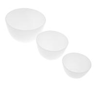 KICHOUSE Set di 3 Ciotole Resistenti e Riutilizzabili per Maschere Facciali in Silicone Bianco per DIY Hairdressing Oil e Maschere Viso