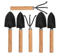 KICHOUSE Set di 6 piccoli attrezzi da giardinaggio: attrezzi manuali con cazzuola, mini pala e rastrello - Accessori per il giardinaggio indoor di piante grasse, bonsai e piante in vaso