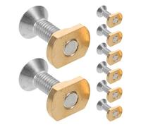 KICHOUSE Set di Dadi a T in Ottone M6 con Viti e Rondelle per Montaggio Hydrofoil Kit di Bulloni per Tavole da Surf Kiteboard e SUP Ferramenta Marina Resistente alla Corrosione per