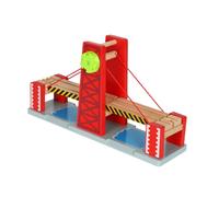 KICHOUSE Set di Gioco Ponte Levatoio in Legno per Binari Ferroviari Compatibile Trenini, Giocattoli Creativi per Ragazzo Ragazza Dai 3 Anni, Stimola Pensiero Logico la Fantasia Durante