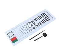 KICHOUSE Set Tabella Oculistica per Esame della Vista Puntatore e Occlusore, Tabella Visiva Murale per Uso Domestico Adulti, Kit Completo per Test della Vista e Screening Visivo