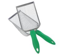 KICHOUSE Setaccio per ghiaia da 2 pezzi: setaccio manuale da giardino in acciaio inossidabile per terriccio, compost, bonsai e vasi - 8/10 mesh 2/2,36 mm, strumento per setacciare la ghiaia