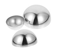 KICHOUSE Sfere Decorative in Acciaio Inox 304 Mezza Palla Lucida a Specchio Da Giardino 3 Pezzi (51mm, 90mm, 150mm) Per Esterni Patio e Decorazione Casa