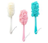 KICHOUSE Spazzola da Bagno Manico lungo 3 Pezzi Set per Lavare la Schiena Morbida in Pp e Pe, Delicata sulla Pelle, per Uso Domestico Tutto L'anno