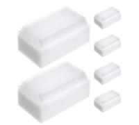 KICHOUSE Spazzola Sensoriale per Ragazzo Ragazza 6 Pezzi Set Spugna Morbida e Impugnatura Facile per Educazione Precoce e Bagnetto Bianco in Materiale Soffice