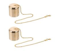 KICHOUSE Spegnicandele in Ottone Colore Oro 2 Pezzi per Estinguere Candele Funzione Decorativa e Prolungamento della Durata della Fiamma in Casa