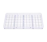 KICHOUSE Stampo per Cioccolato in Plastica Trasparente Forma a Griglia, Resistente e Facile da Usare, per Famiglia e Preparazioni di Dolci