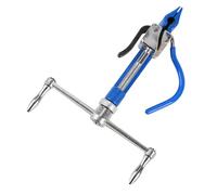 KICHOUSE Strumento Fascette in Acciaio Inox con Taglierina e Tenditore Vite Pinza Manuale Resistente per Cinghie di Fissaggio Pesanti Tensionatore per Reggette Metalliche con Serraggio