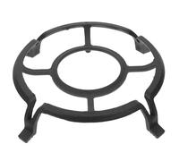 KICHOUSE Supporto Antiscivolo in Ferro Per Wok Gambe Stabili Per Fornelli a Gas, Anello Di Supporto Per Cucina Professionale Nero