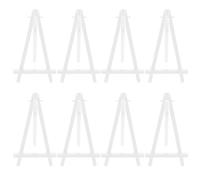 KICHOUSE Supporto per Cavalletto Artistico in Plastica Bianca, Set da 10 Pezzi, Piccolo Cavalletto Espositivo per Quadri e Pittura, per Esposizione e Uso Domestico