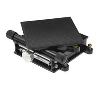 KICHOUSE Supporto per Forbici da Laboratorio con Livella a Bolla, Piattaforma Elevatrice a Forbice Stabile 9x9 Cm, Tavolo Sollevatore da Laboratorio con Regolazione Fine per Esperimenti