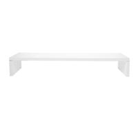 KICHOUSE Supporto per Monitor da Scrivania in MDF Bianco Rialzo Ergonomico per Laptop e TV, Design Elegante per Ufficio e Casa, Alza Schermo Senza Impurità