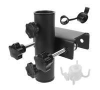 KICHOUSE Supporto per ombrellone da Patio, Morsetto in Metallo, Clip Quadrata per ombrellone, ringhiere del terrazzo, Supporto - Si Fissa a Pali della Recinzione, gradinate, panchine, portelloni,