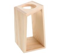 KICHOUSE Supporto per Vaso idroponico: Base di Ricambio in Legno per Tubo di Vetro idroponico - Supporto in Legno a bulbo di Vetro a Fessura Singola per Vaso per Pothos e Piante acquatiche (Beige)