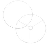 KICHOUSE Telaio per Paralume Fai da Te in Metallo Rotondo 40 CM Base E27 per Lampade da Soffitto e Lampade Abatjour Camera da Letto