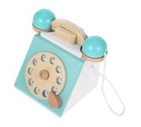 KICHOUSE Telefonico Legno per Simulazione Retro con Rotante Educativo per Sviluppare Capacità Cognitive per Giocattoli