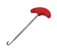KICHOUSE Tiralacci Professionali in Plastico e Metallo Impugnatura Ergonomica Curva e Scanalata per Stringere Lacci Scarpe Adulti Riducendo la Fatica della Mano Colore Rosso
