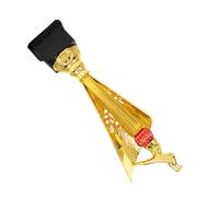 KICHOUSE Trophy Cup Props Dorata per Premi Sportivi e Celebrazioni Studentesche Coppa Trofei Versatile per Gare di Poesia Sport Danza e Musica Accessorio Cerimonia Resistente e Raffinato