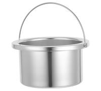 KICHOUSE Vaso scaldacera con manico da 500 ml in acciaio inox, contenitore per macchina per sciogliere cera, progettato per uso professionale in saloni di bellezza