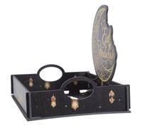 KICHOUSE Vassoio da Portata in Legno 3d per Dessert Ramadan, Piatto Espositivo per Caramelle e Pasticceria, Contenitore per Snack e Dolci per Feste Islamiche ed Eventi Celebrativi