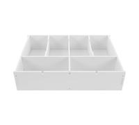 KICHOUSE Vassoio Porta Soldi per Cassetto Ufficio con 6 Scomparti in Plastica Robusta, Organizer per Monete e Banconote Compatto, Scatola Portasoldi Versatile per Registratori di Cassa