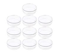 Kichvoe 10 Pezzi Piastra di Petri in Plastica con Coperchio, Pratica e Multipurpose per Applicazioni di Biologia Cellulare e Tessuti in Laboratorio e Scuola