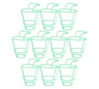 Kichvoe 10 Pezzi Rete per Flaconi di Infusione Medici 100 Ml Copertura in Plastica Verde Chiaro Antigoccia Supporto per Bottiglia Ospedaliero per Uso Ambulatoriale