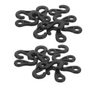 Kichvoe 100 Pezzi Ganci per Tende da Campeggio a Forma di 9 in Plastica Pom, Leggeri e Portatili, Facili da Montare, per Tende e Teloni Durante Viaggi All'aperto Stile Stili Multipli